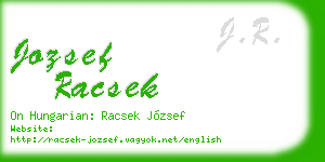 jozsef racsek business card