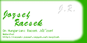 jozsef racsek business card